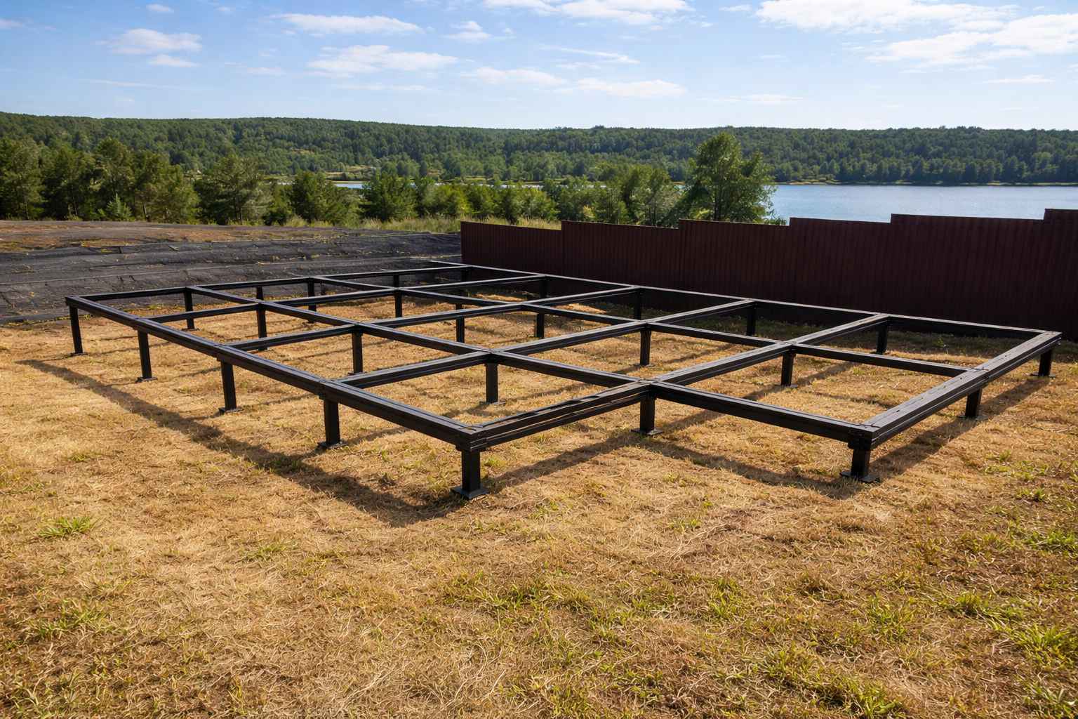 Основание на винтовых сваях для террасы